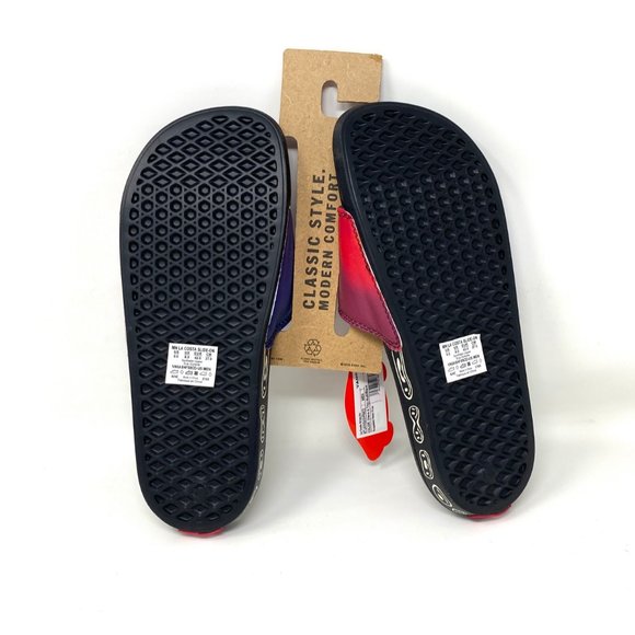 🔥HOT SALE🔥VANS Women's Size VN0A5HF59CD La Costa Sliders Black Blue Red Sandal - Picture 2 of 12